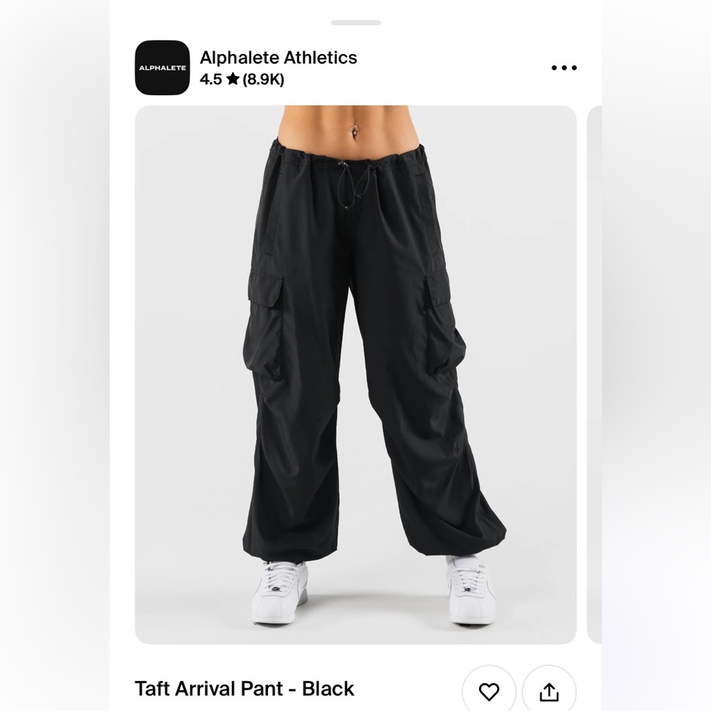 Alphalete - Taft Arrival Black Cargo Pants